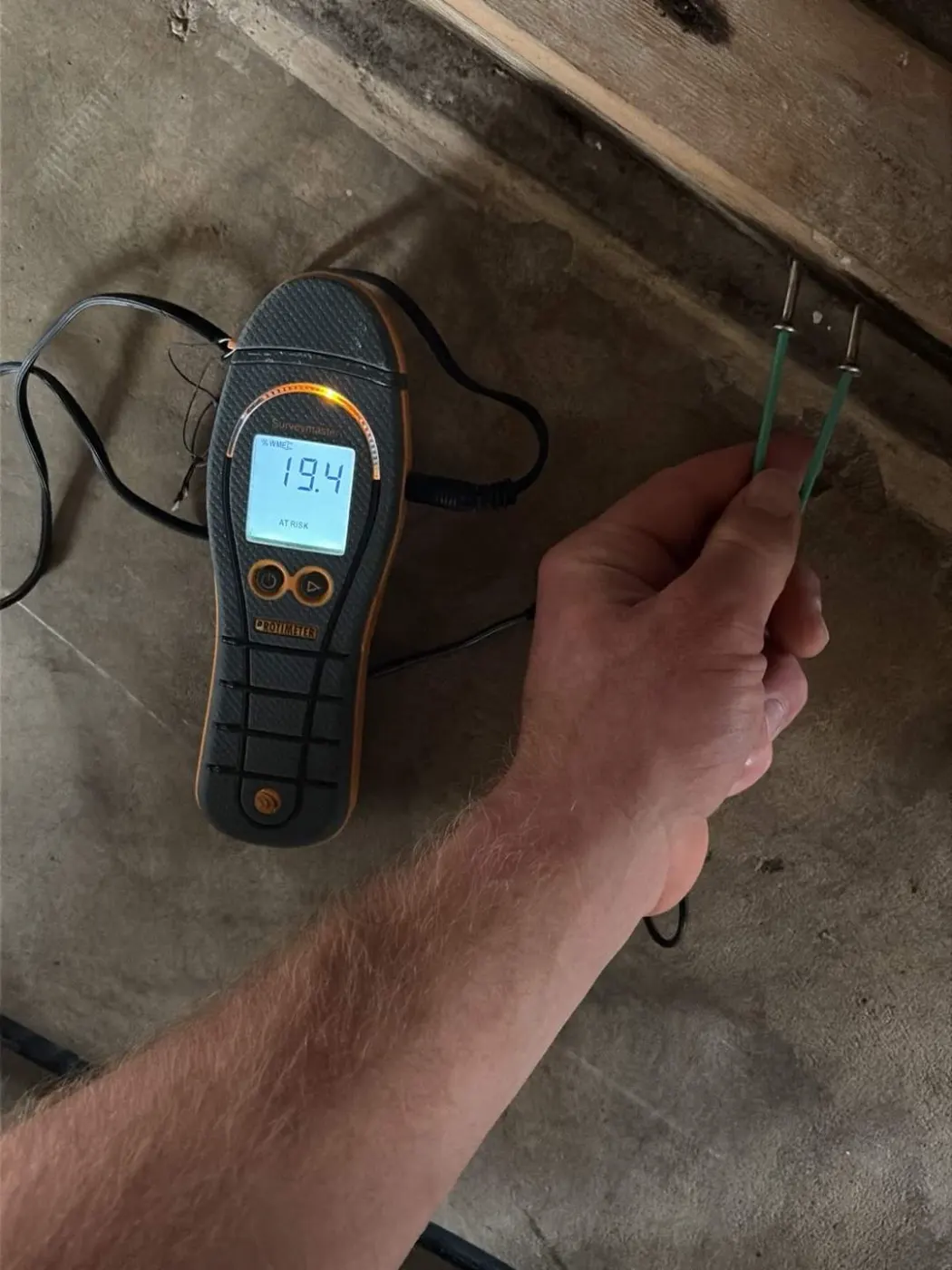 Documented moisture readings in Owen County, IN